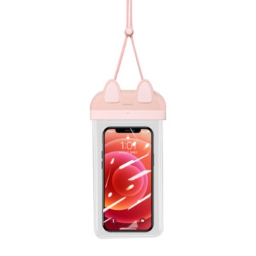 Husa Waterproof  Telefon 7 inch - Usams Bag (US-YD010) - White/Rose