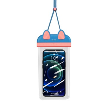 Husa Waterproof  Telefon 7 inch - Usams Bag (US-YD010) - Blue/Pink
